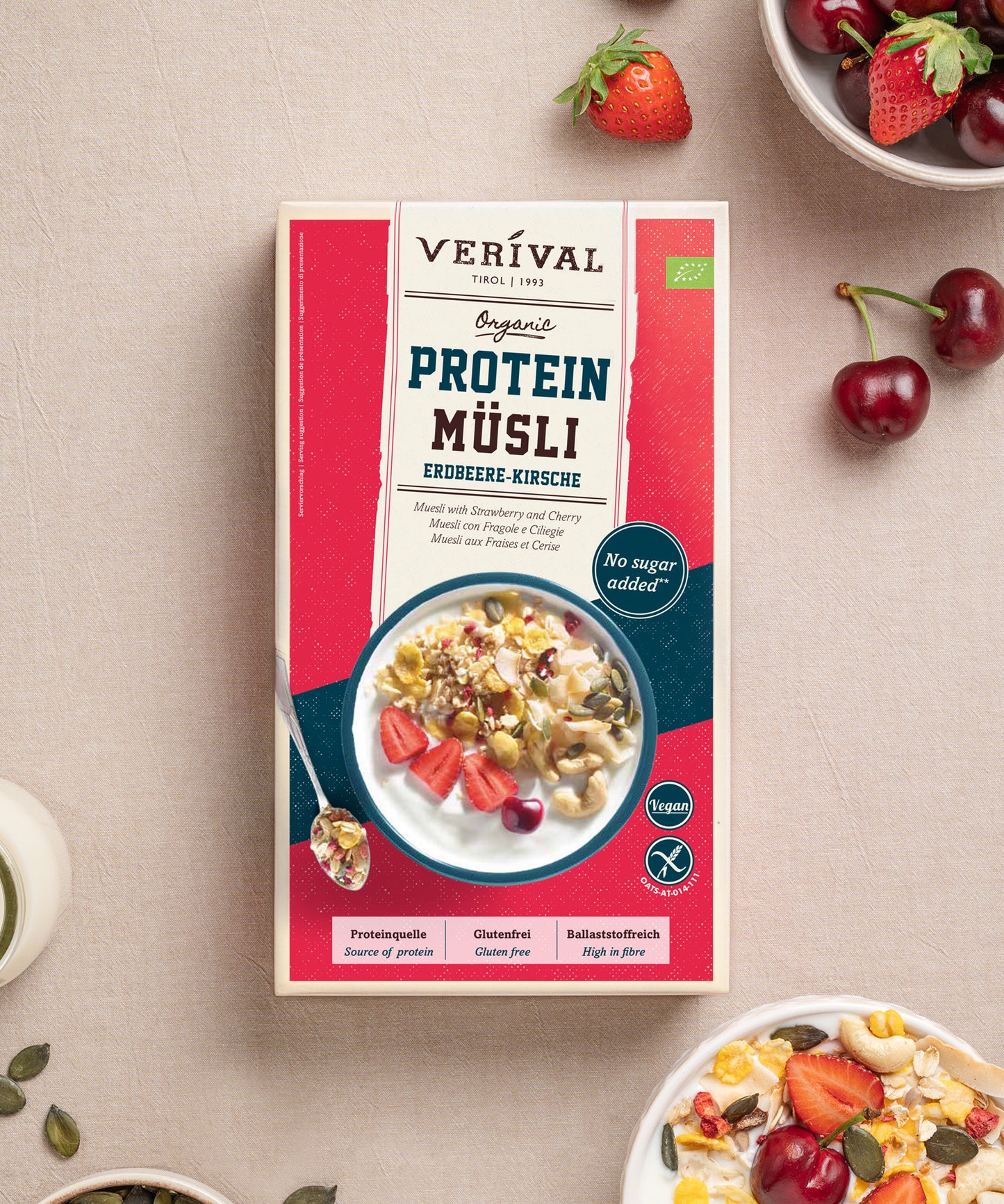 Bio Protein Muesli fraises-cerises