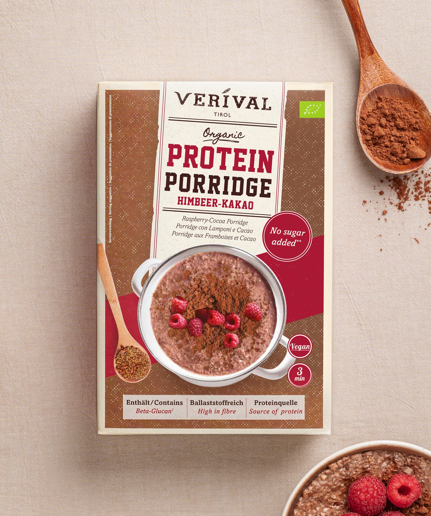 Protein Porridge aux Framboises et Cacao