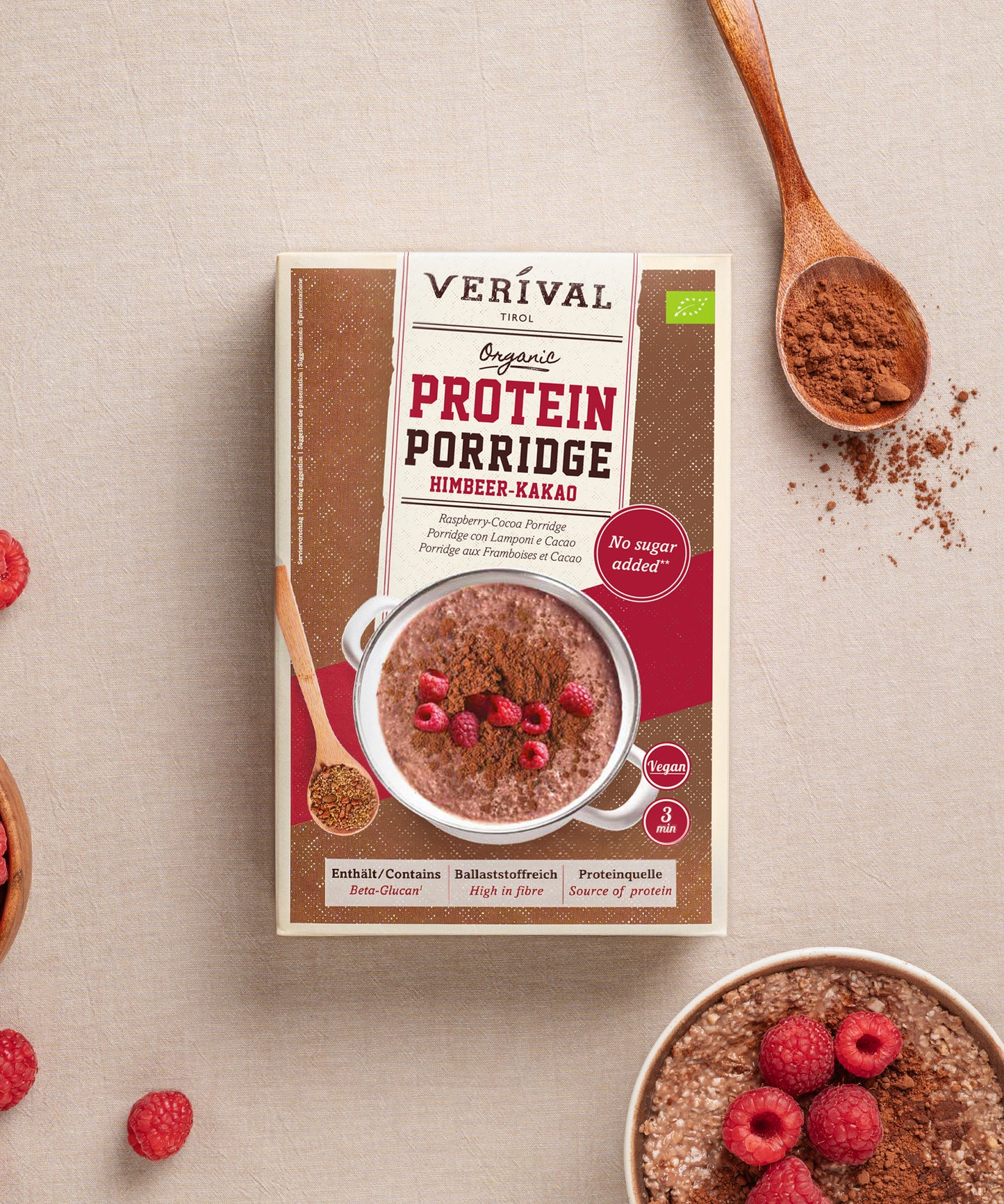 Protein Porridge aux Framboises et Cacao