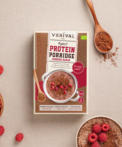 Protein Porridge aux Framboises et Cacao