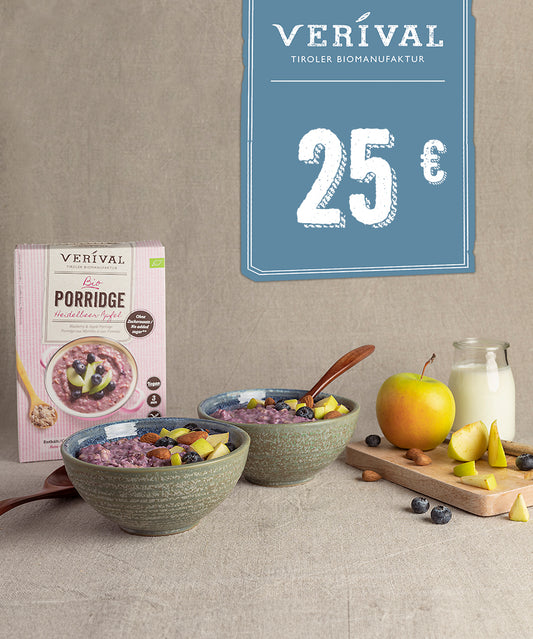 Die Verival Geschenk-Gutscheine werden mit dem 25€, 50€ oder 100€ Wert ausgegeben.