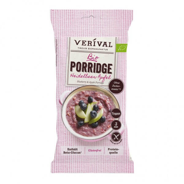 Porridge aux myrtilles et pommes 45g